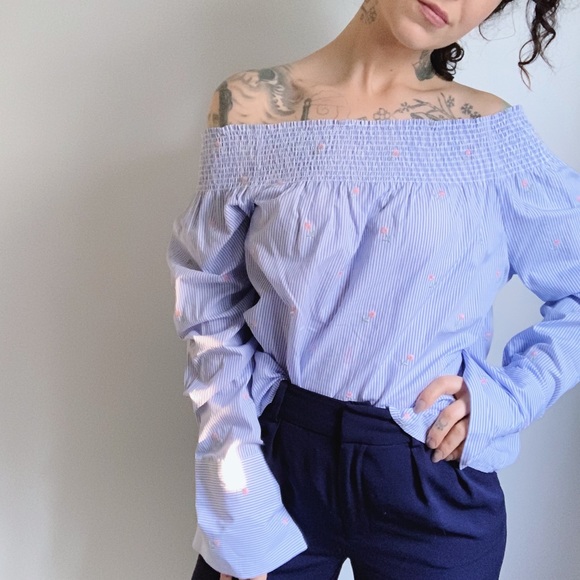 tommy hilfiger off the shoulder sweater